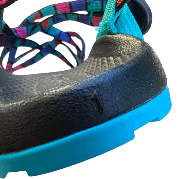 Chaco Kids ZX/1 Ecotread Sandal Teal Break Size 1 - Picture 7 of 11